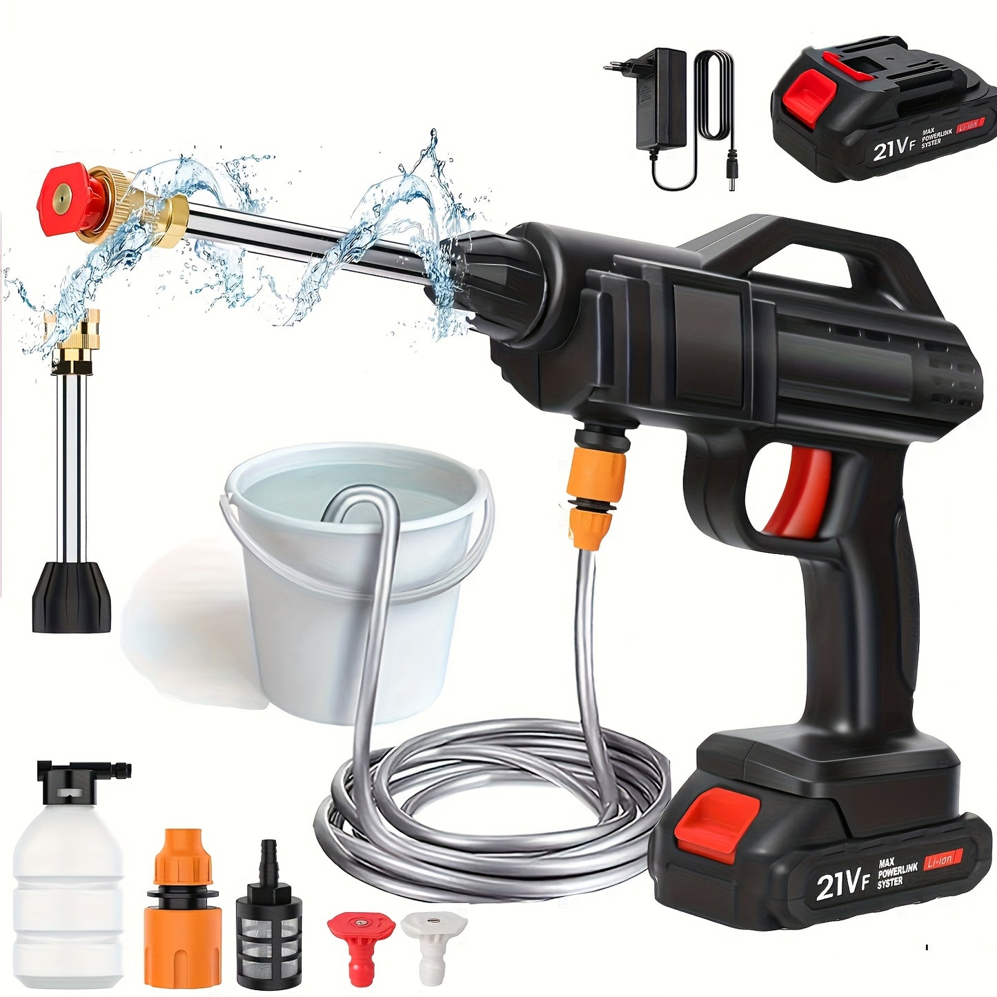 Cordless High Pressure Cleaner Washer Spray Water Gun Car Wash Pressure Water Cleaning Machine for Makita 18V Battery