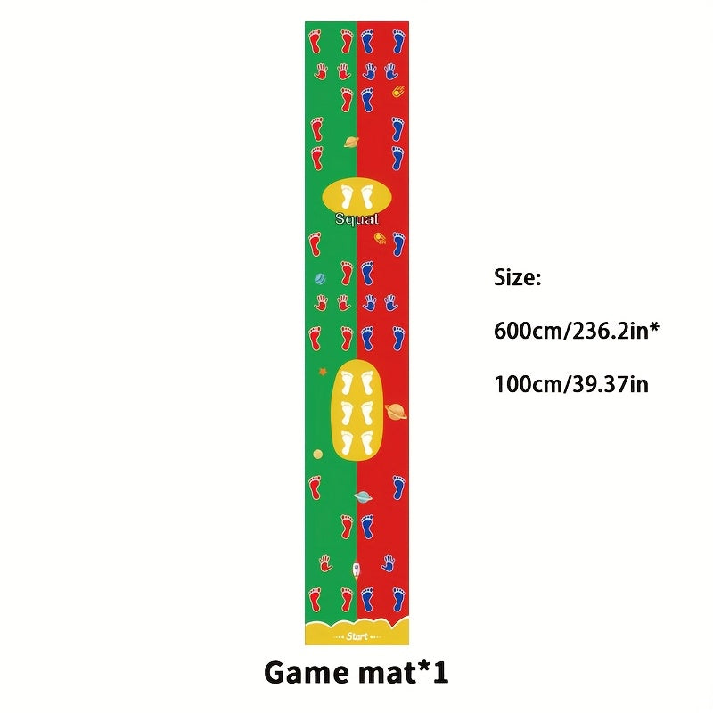 Laughter Guaranteed! 2-Player Hands&Feet Coordination Training Mat – Extra Large PVC Mat with Anti-Fade Printing, Perfect for Picnics, Team Retreats & Birthday Party Games