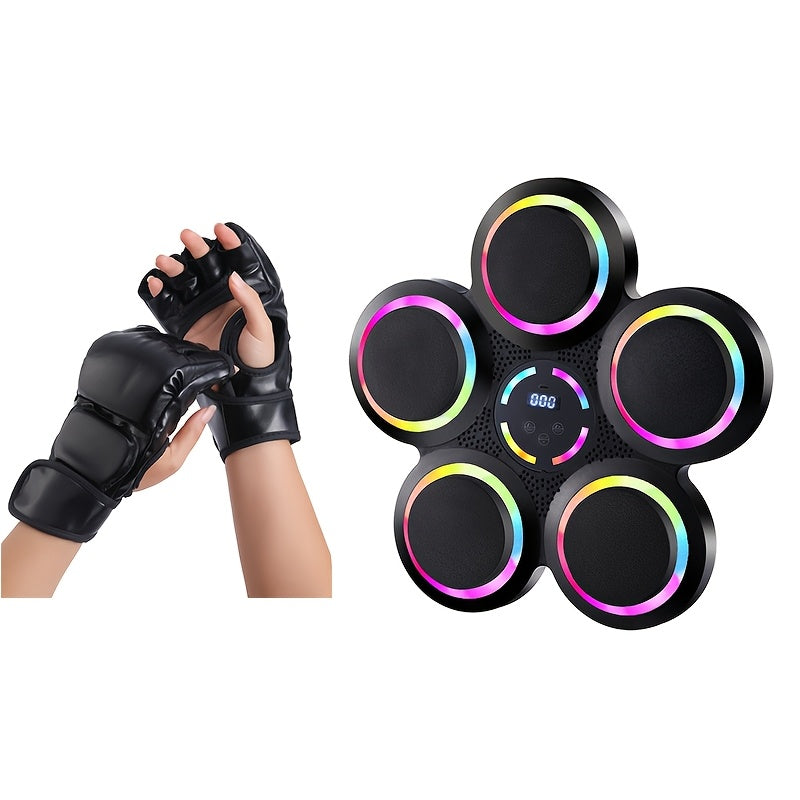 Upgraded design of intelligent music adult boxing machine, wall mounted boxing trainer, boxing target with boxing gloves, electronic boxing pads suitable for home, indoor, and gym use, agile training equipment, gifts