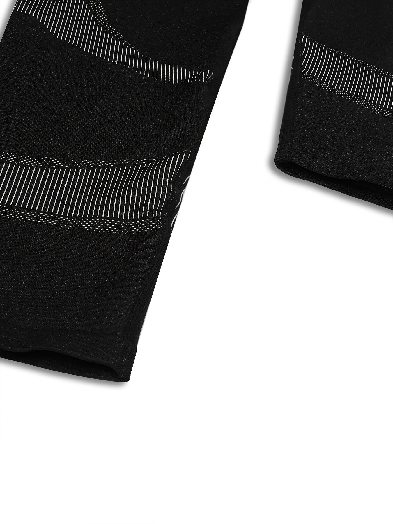 1pc Women'S Plus Size High Waist Seamless Yoga Pants, Nylon & Spandex Stretch Fabric, Striped Pattern, Breathable Mesh, Non-Waterproof, Spring/Summer/Autumn Tights for Yoga & Fitness