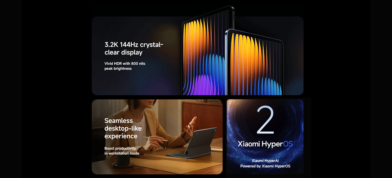 Xiaomi Pad 7 Pro, With Matte Display, 12GB+512GB, GREY, 11.2 Inch, 8850mAh Battery, 67W HyperCharge Charge, HyperAI