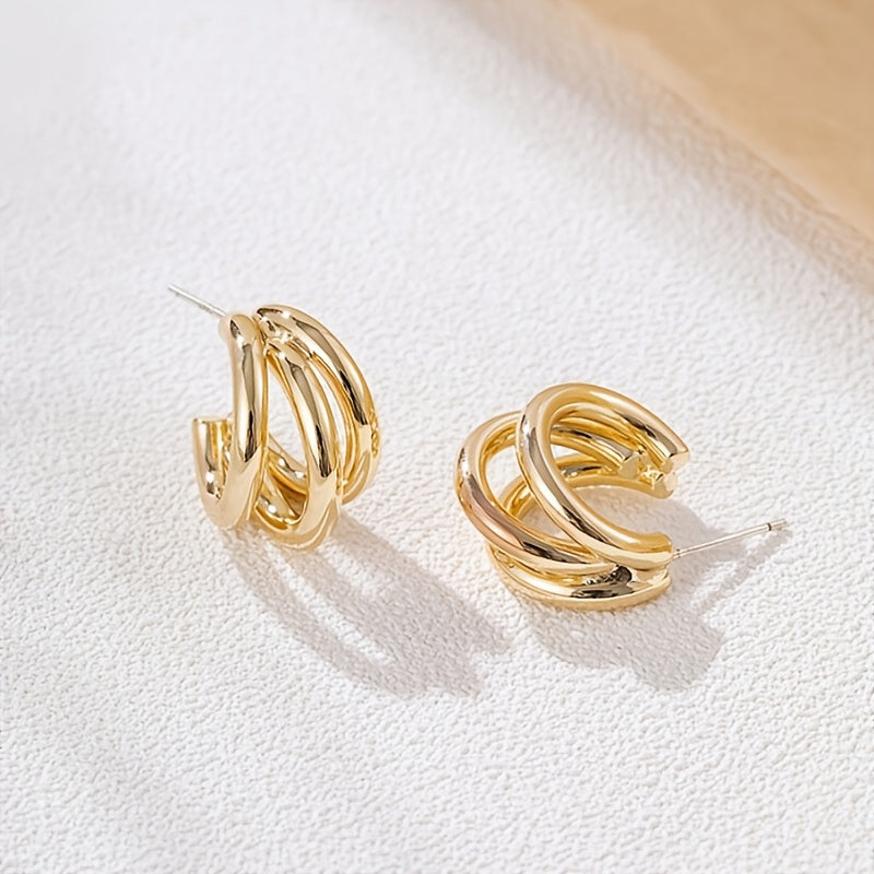 Brincos Dourados Antialérgicos em Aço Inoxidável – Hishop