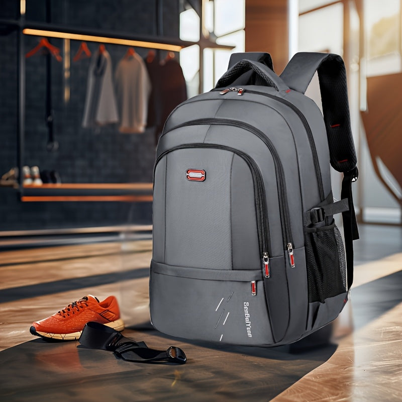 Large Capacity Travel Backpack with 43.18cm Laptop Compartment - Heavy-Duty High Quality, Adjustable Padded Straps & Zipper Closure, Durable Nylon Backpack For Men & Women, Business, Camping, Hiking, Backpack For Travel, Busi