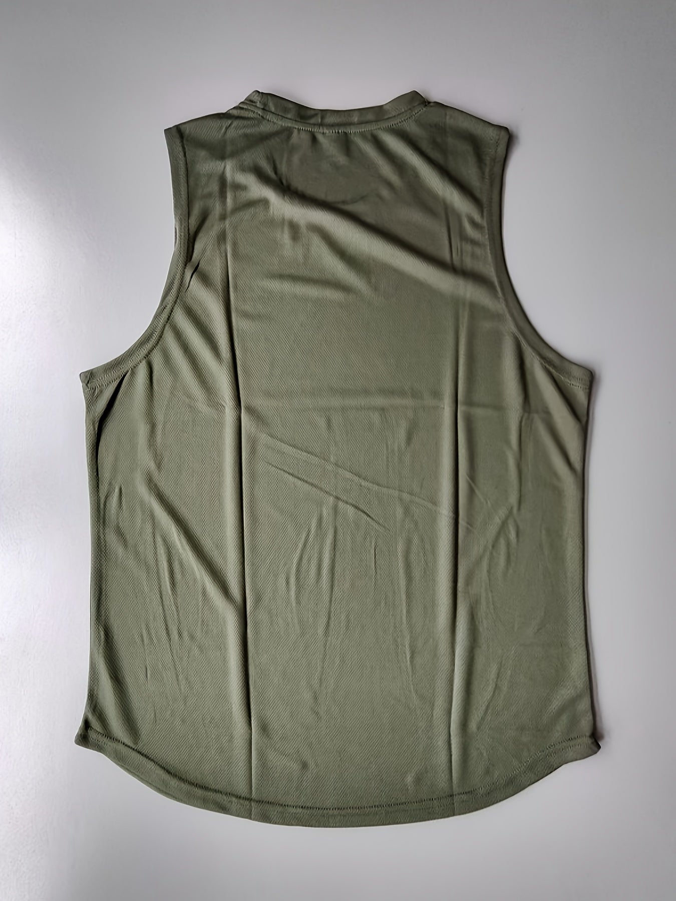 Letter Print Comfy Breathable Tank Top, Men's Casual Stretch Sleeveless T-shirt For Summer Gym Workout Training Basketball