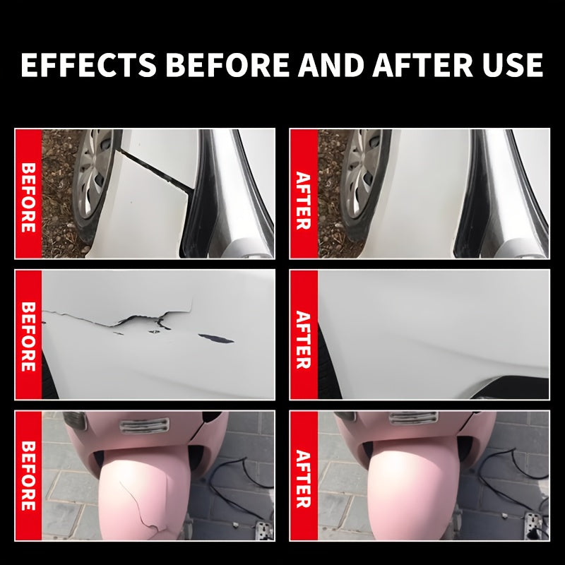 Heavy-Duty Automotive Bumper Plastic Glue - Structural Repair Adhesive for Cracks, Chips, Impact Damage - No-Weld Bonding for Bumpers, Mirror Base, Exterior Plastic Repairs - Automotive Body Repair Technician Approved, Quickf