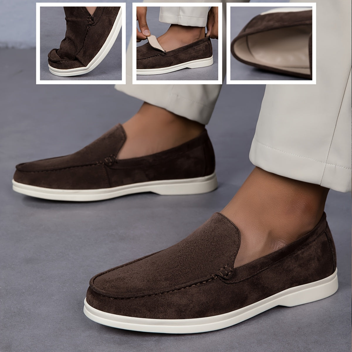 Sapatos Masculinos Slip-On – Estilo Casual e Formal com Palmilha Confortável