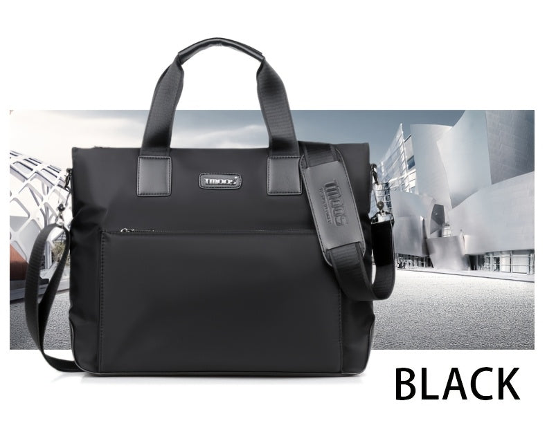 Unisex double shoulder strap design square bag Crossbady bag travel texture Oxford fabric casual crossbody bag multi compartment large capacity anti-theft shoulder bag workplace commuting briefcase