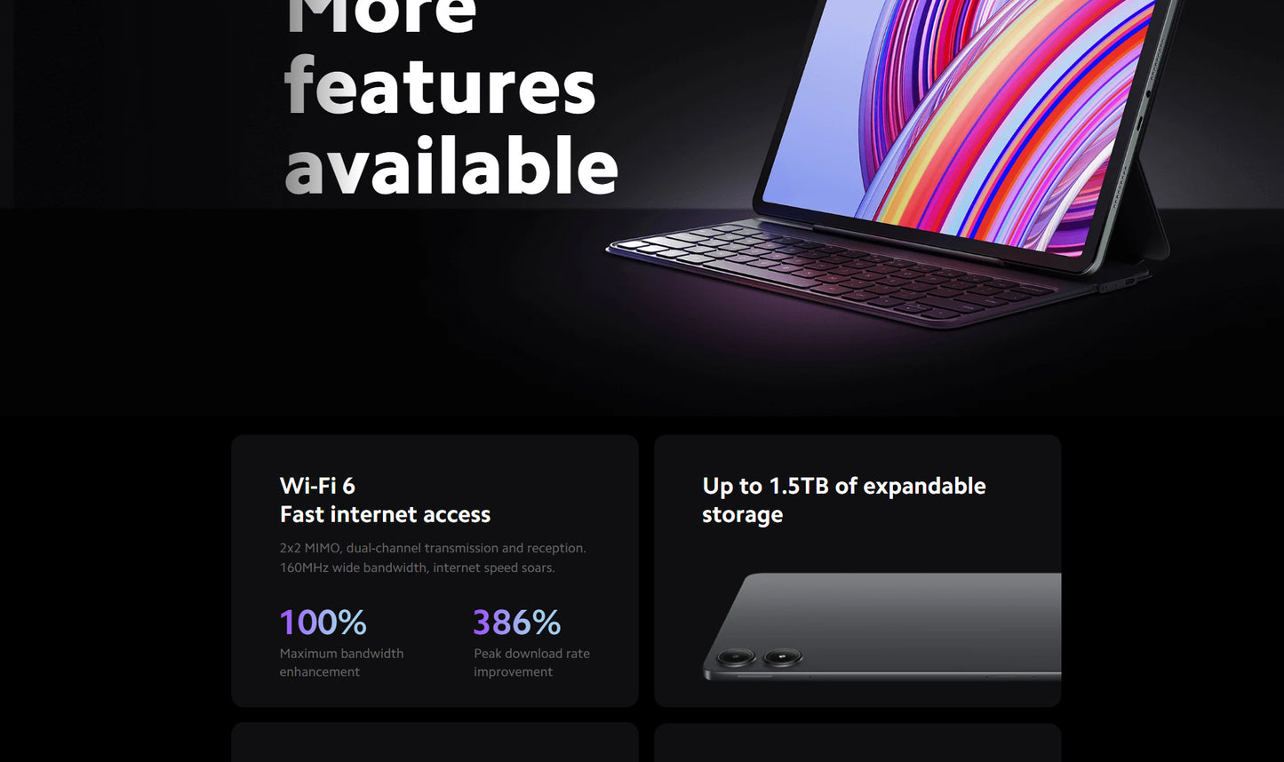 Xiaomi Redmi Pad Pro Tablet 8GB+256GB Charger Noincluded, Snapdragon 7S Gen 2 Octa Core 12.1'' 120Hz Display 10000mAh Battery