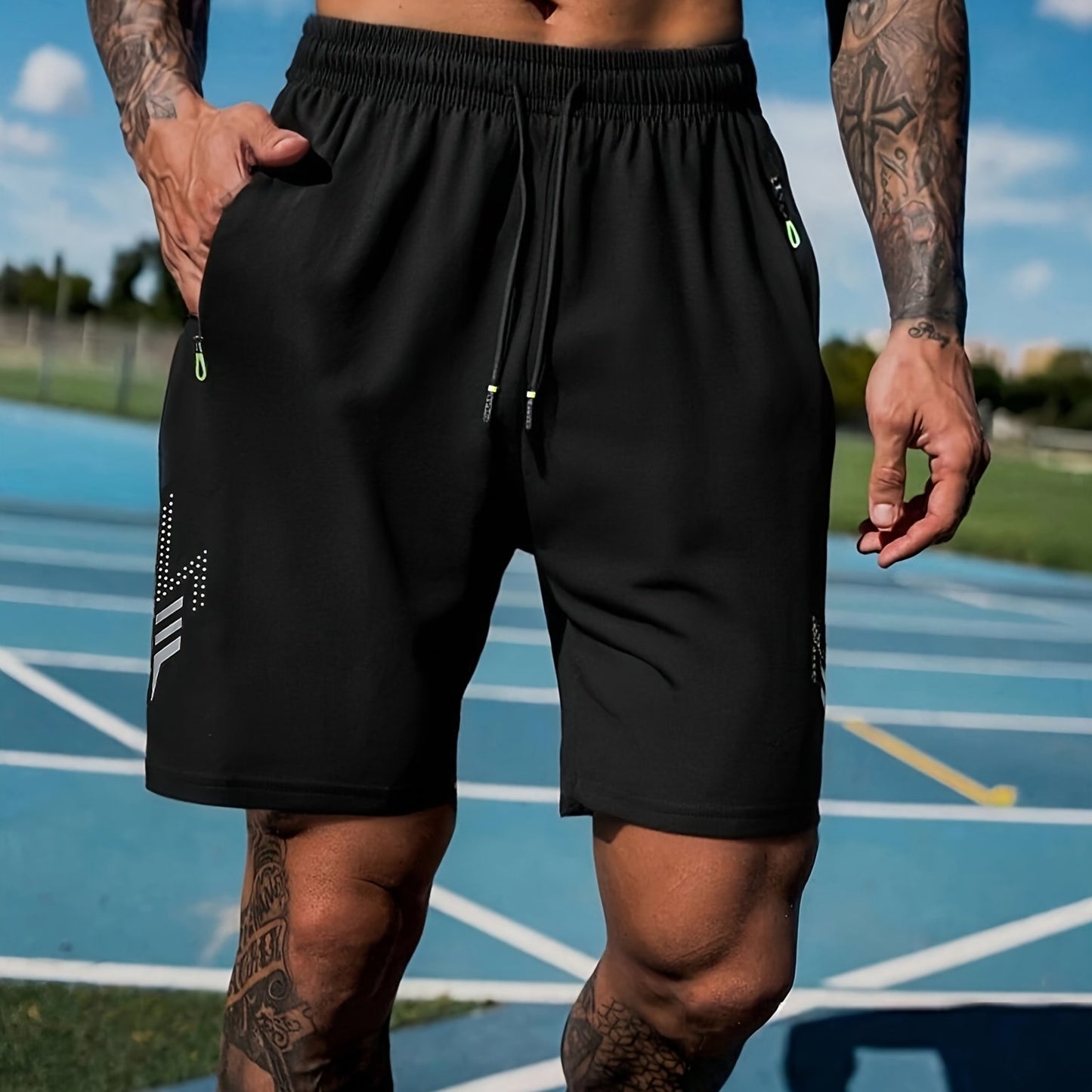 2025 Summer New Men'S Outdoor Sports Five-Finger Shorts for Running, Training, And Casual Beach Use