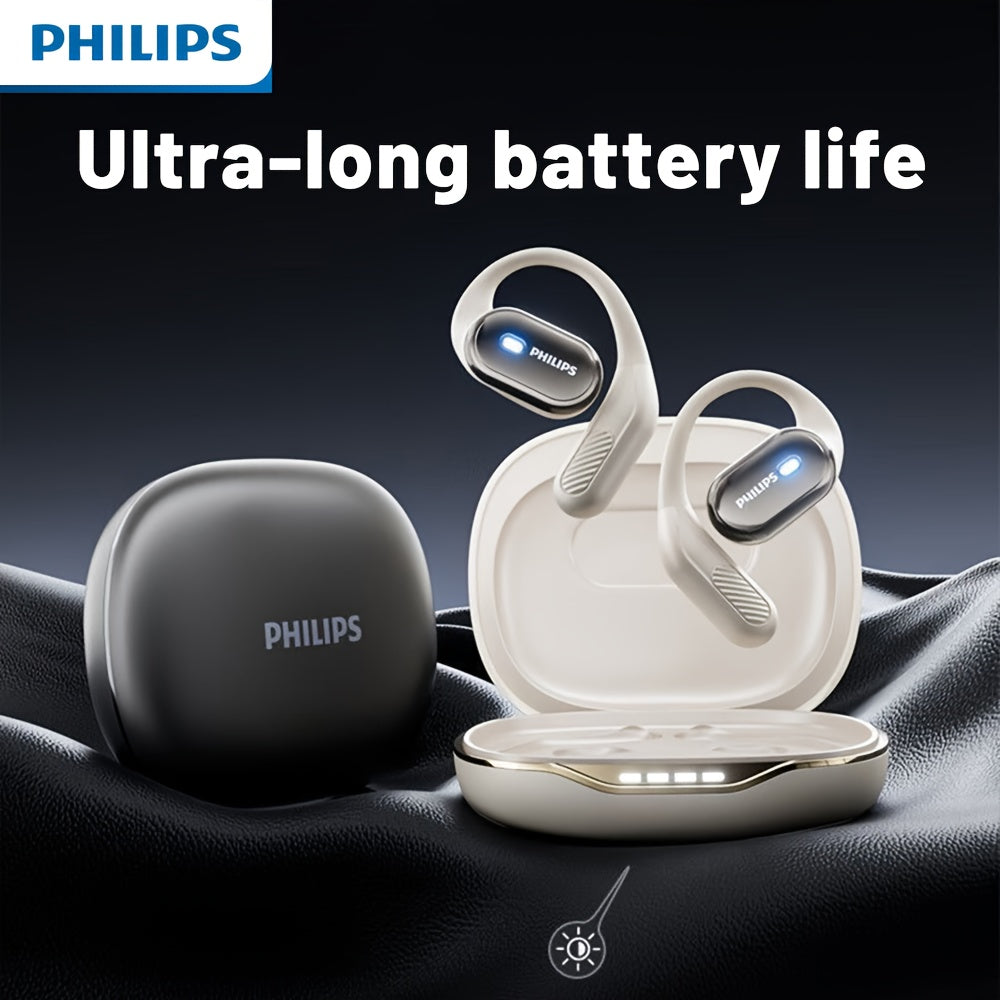 For Philips TAT3759 Over The Ear Wireless Headphones | Premium ENC Noise Cancellation | 500mAh Long-Lasting Battery | 32H Playtime (9H+ Single Earbud Playtime) | Wireless 5.4 | Lightweight ABS Design | Built-in Mic for Calls