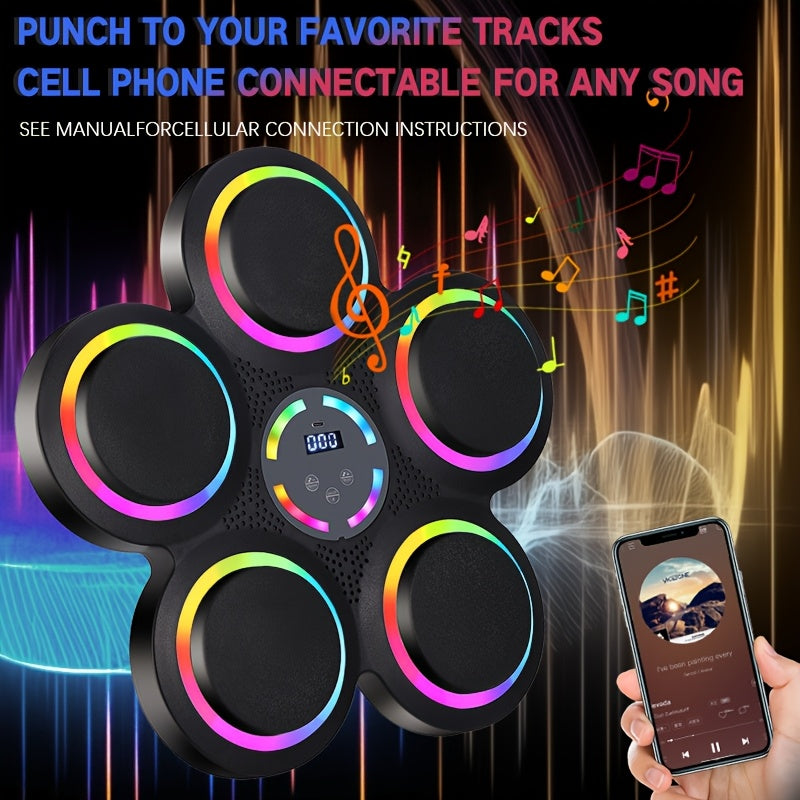 Upgraded design of intelligent music adult boxing machine, wall mounted boxing trainer, boxing target with boxing gloves, electronic boxing pads suitable for home, indoor, and gym use, agile training equipment, gifts