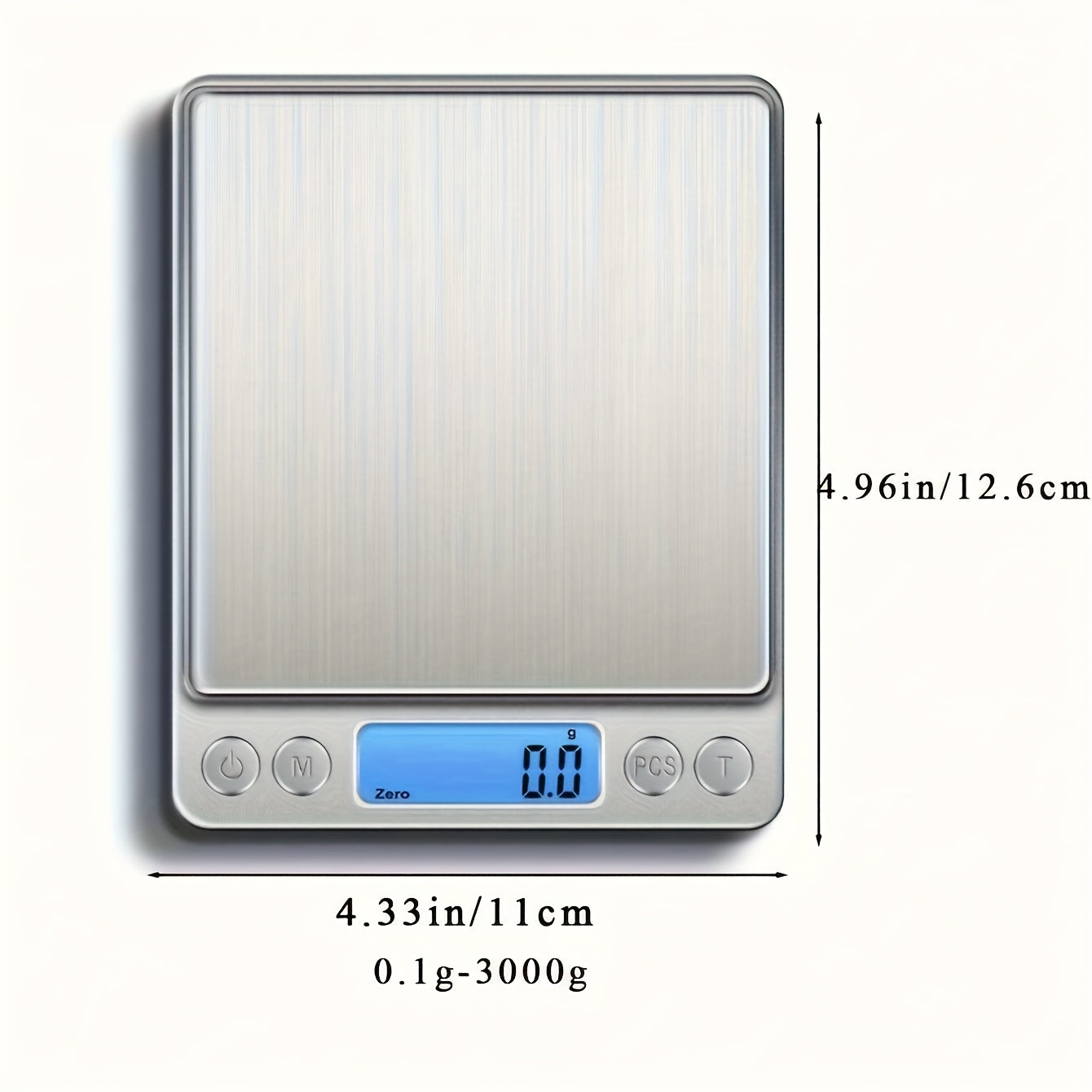 High Precision Digital Kitchen Scale - Stainless Steel, Grams & Ounces, Compact Design for Cooking, Baking & Meal Prep, Perfect for Apartments & Dorms, Back-to-School Essential (Battery Not Included), Appliances for Kitchen