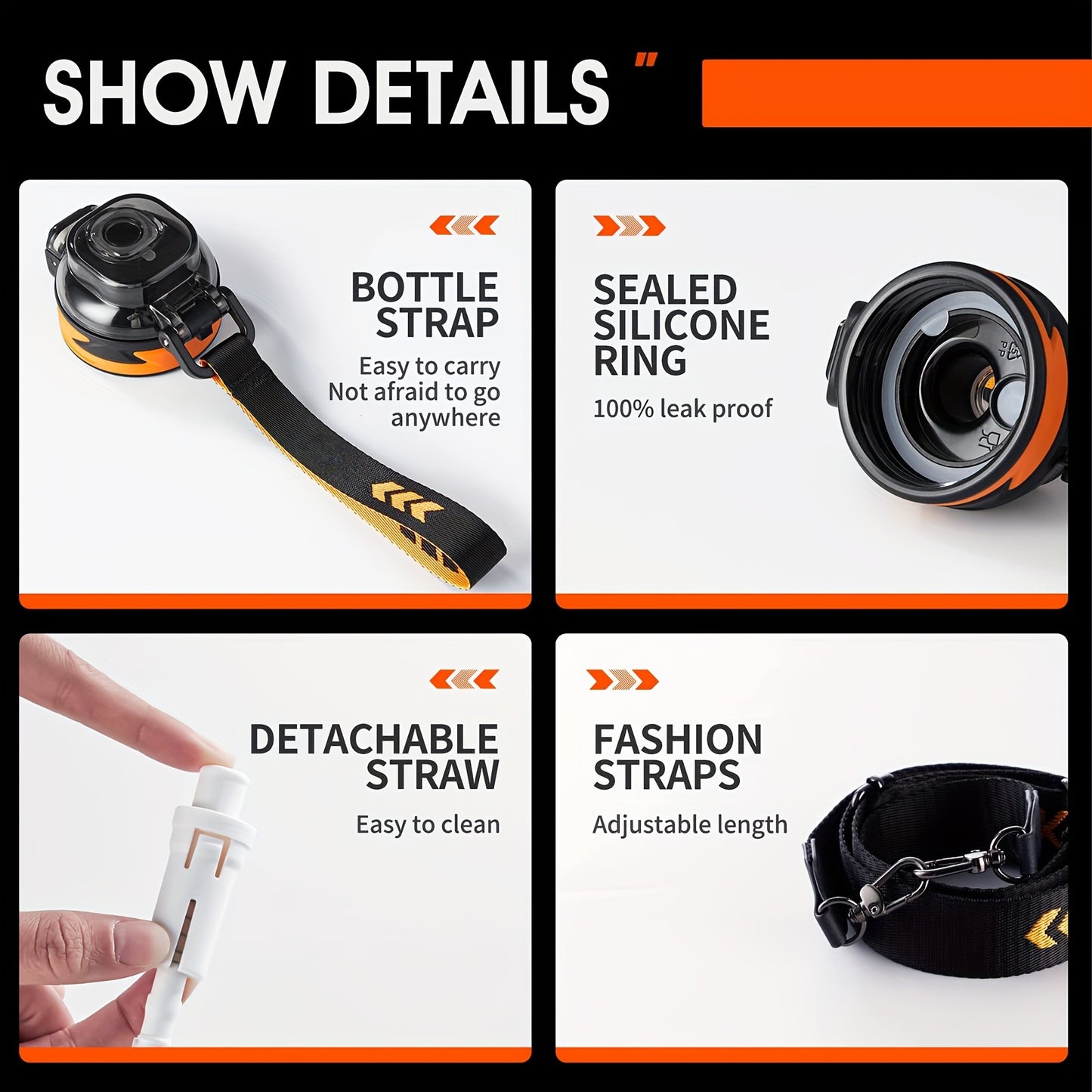 1pc TKK Leakproof Sports Water Bottle Jug with Handle & Straw - Wide Mouth, BPA-Free, for Gym, Travel, Camping, Yoga - Available in 1000ml/1600ml/2100ml (33.81oz/54.1oz/71.01oz) - Ideal Gift for Athletes, Hikers, Outdoor Enth