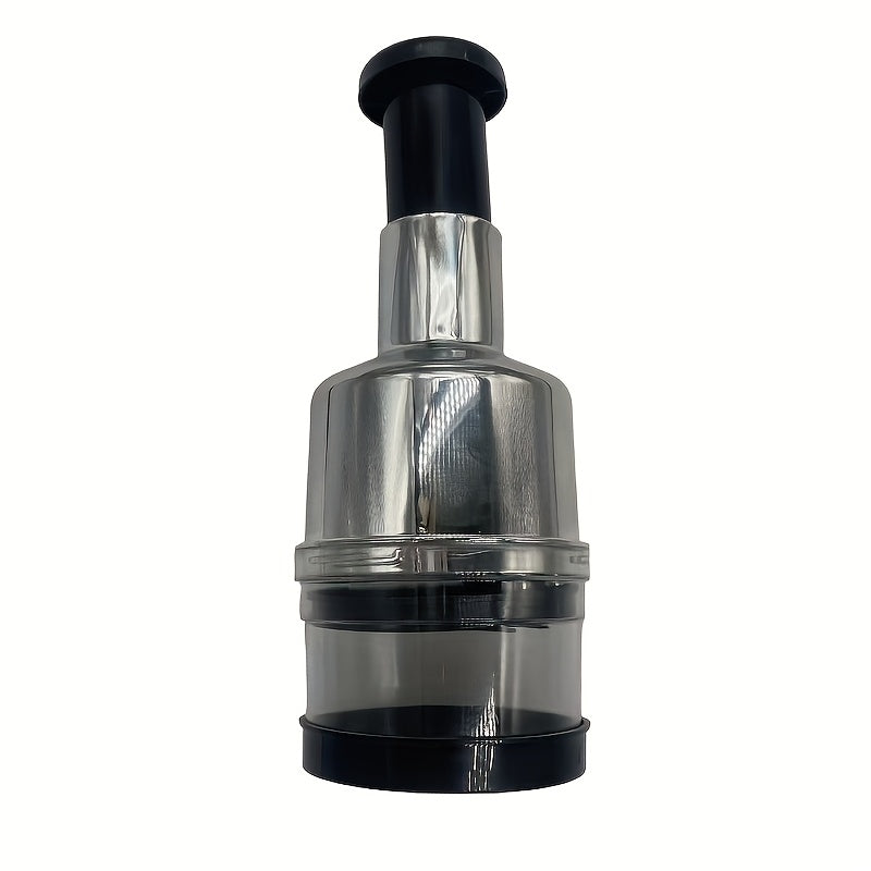 1pc Stainless Steel Manual Garlic Press & Food Chopper - Handheld Vegetable & Onion Cutter, Grinder, Crusher, Mini Grinder for RV Kitchens | Durable Kitchen Tool with Ergonomic Handle, No Electricity Needed, Garlic Crusher, K