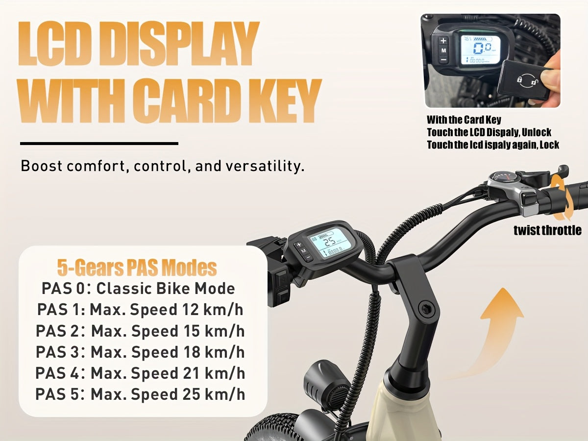 Aairsk 60.96cm Electric Bicycle for Adults, 7-Speed Ebike with 36V 13AH Replaceable Built-in Battery & 250W Motor, Full Suspension Electric Mountain Bike, 25 Km/h And 80km Range E-bike for Urban Commuters