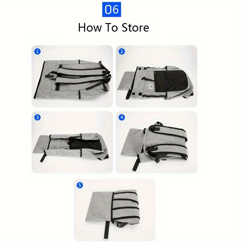 1pc Portable Multi-functional Sports Backpack, Foldable Lightweight Storage Bag for Men Women Outdoor Camping Hiking Travel Riding