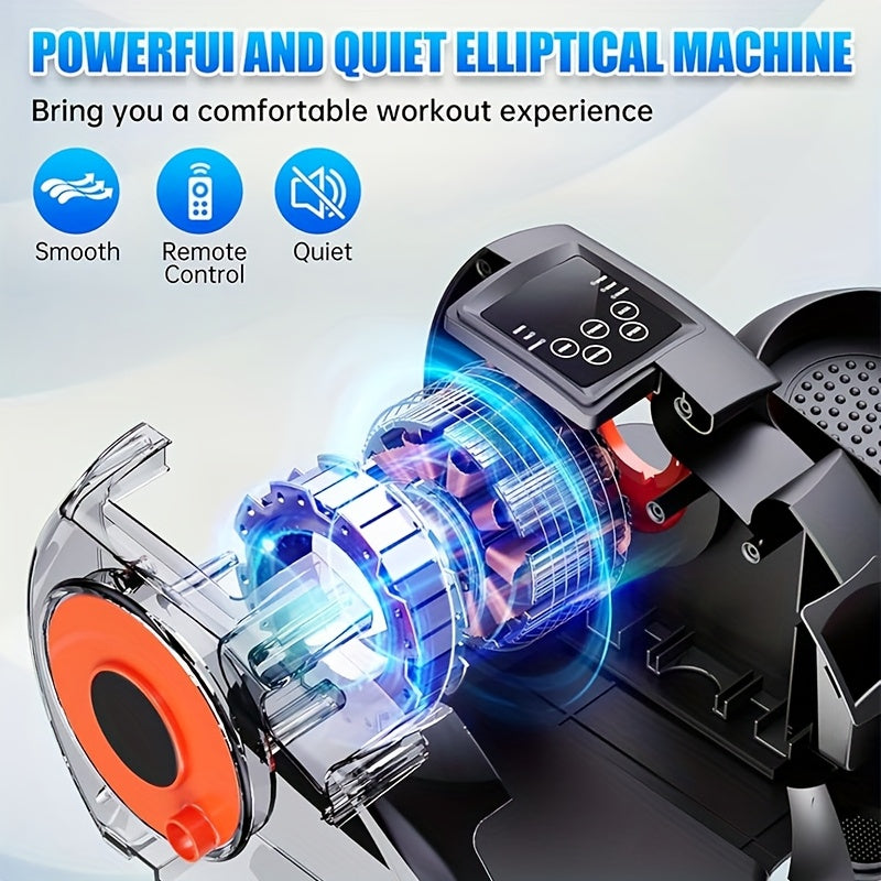 Under Desk Elliptical Machine, Electric Ellipse Leg Exerciser as Seen on Tv for Seniors with 12 Adjustable, Quiet Portable Elliptical Machine, Seated Pedal Exerciser with Remote Control, Without Battery