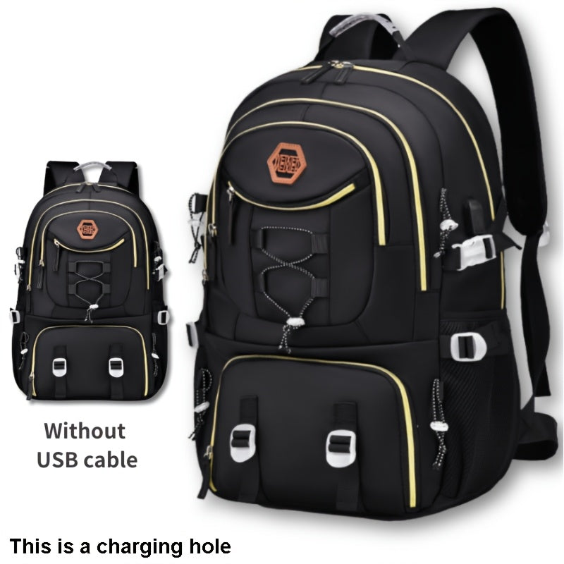 WEIXIER New Multifunctional Men's Fashion Backpack for Short Trips, Business Travel Bag with Multiple Pockets and Large Capacity, Laptop-Friendly, Stylish Casual Shoulder Bag, Commuter Bag, Overnight Stay Bag, Perfect for Stu