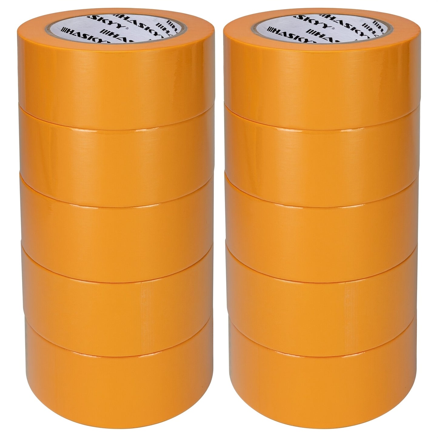 20pcs Orange Painter's Tape, 30mm x 50m - Removable Adhesive for Walls, Automotive, and Home Decor, No Solution Needed, Strong Bond to Concrete Surfaces, Wall Sticker | Consistent Width | Strong Adhesive