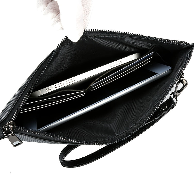 Stylish Black Synthetic Wallet Clutch with Golden-Tone Hardware - Compact Everyday Carry for Men & Women, Durable & Versatile Design for Daily Commute, Work, or Casual Outings, Everyday Wallet | Minimalist Wallet | Synthetic