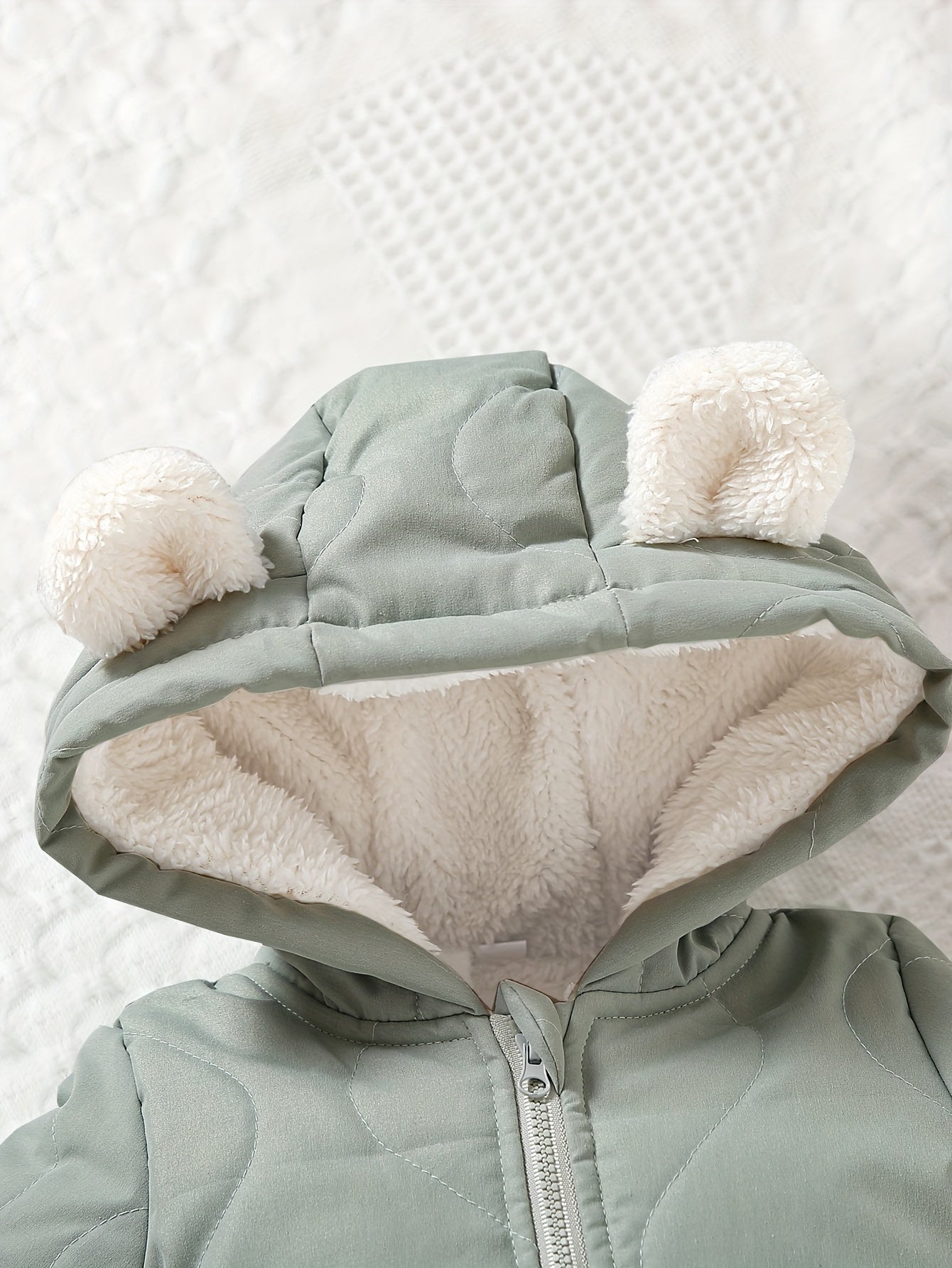 Infant Hooded Thick Romper Long Sleeve Zipper Thermal Jumpsuit, Babies & Kids Coat