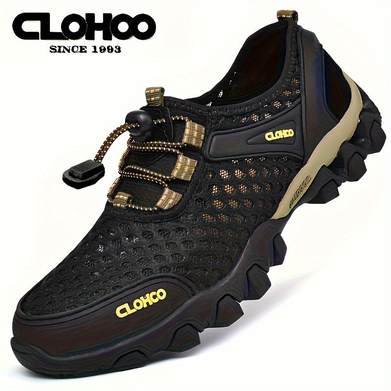 CLOHOO Men's Trendy Comfortable Mesh Sandals, Breathable Wear-resistant Non-slip Sport Shoes For Outdoor Walking Running Hiking, Spring Summer Autumn