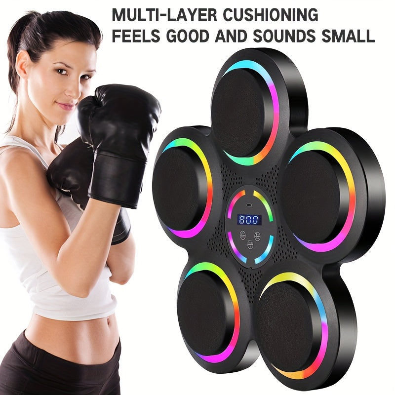 Upgraded design of intelligent music adult boxing machine, wall mounted boxing trainer, boxing target with boxing gloves, electronic boxing pads suitable for home, indoor, and gym use, agile training equipment, gifts