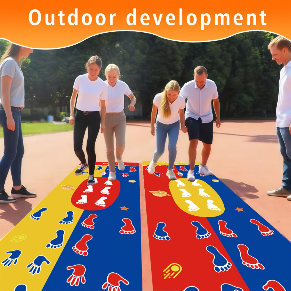 Laughter Guaranteed! 2-Player Hands&Feet Coordination Training Mat – Extra Large PVC Mat with Anti-Fade Printing, Perfect for Picnics, Team Retreats & Birthday Party Games