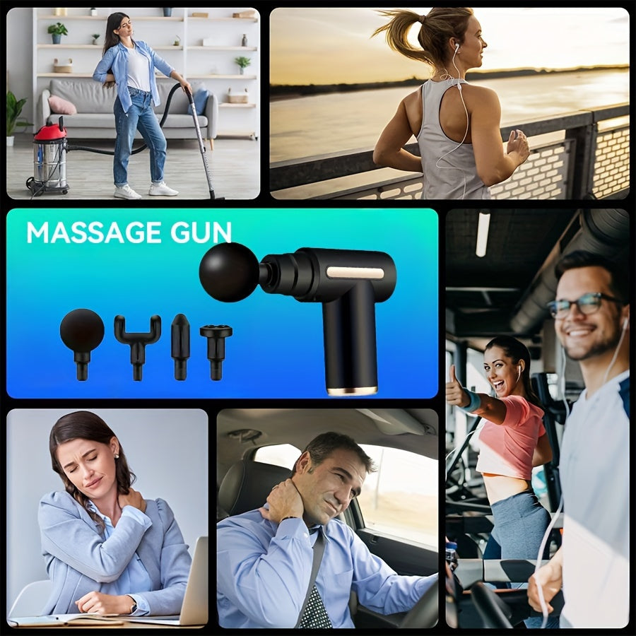 Powerful Professional Percussion Gym Sports Muscle Deep Tissu Fascia Mini For Neck Back Muscle Deep Vibration Relax Fitness Pocket Massage Gun