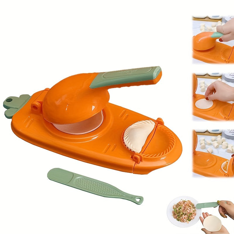 1pc, 2 In 1 Dumpling Maker, Dumpling Maker Machine, Kitchen Dumpling Making Tool Baking Pastry Manual Artifact For Pressing Dumpling Skin Wrapper Mould Dough Press Maker Great To Beginners