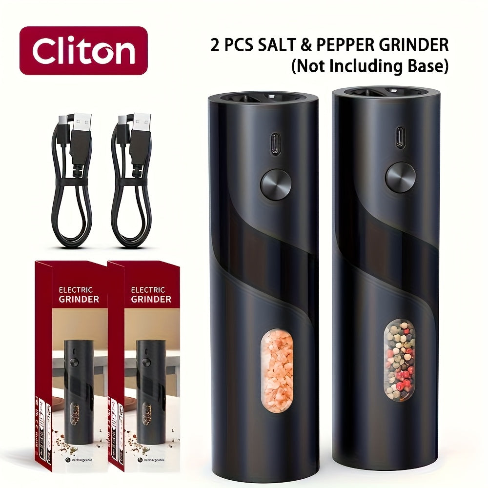 Moinho Elétrico de Sal e Pimenta USB com Luz LED