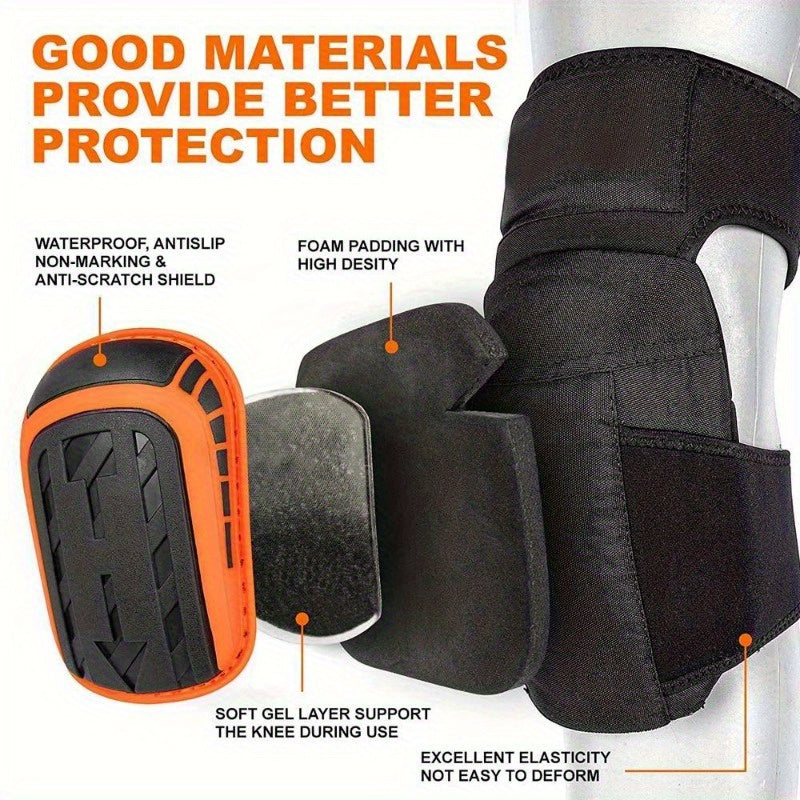 Heavy-Duty Knee Pads for Floor Work - Unisex Ergonomic Knee Guards with Cushioned Protection, Durable Construction & Adjustable Straps, Ideal for Construction, Carpentry, and DIY Projects, Knee Pads for Work, Construction Kne