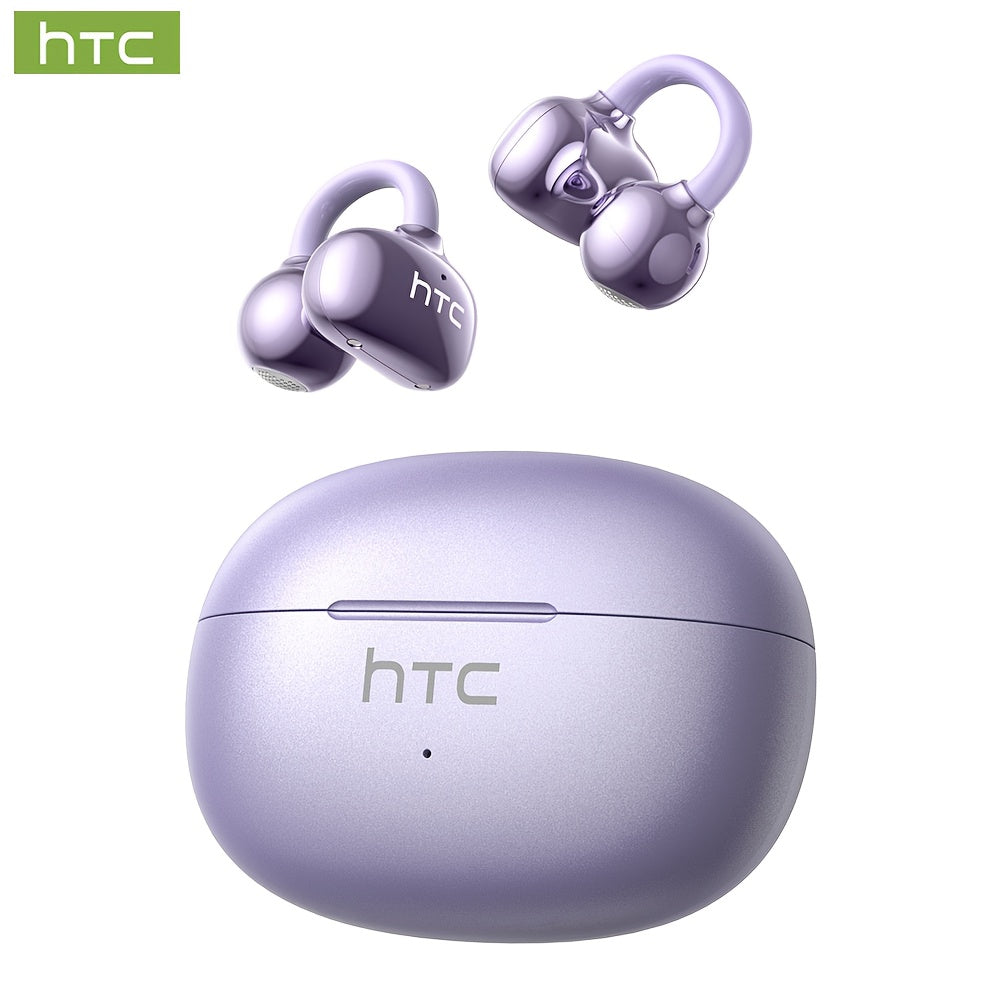 1pc HTC NE55 AI Translation Earbuds Real-time Translation Headphones OWS Open-Ear Wireless Headphones, Latest BT V6.0, Noise Reduction Clear Call, 6.5 Hours Music Long Battery Life, Big speaker Big Volume, Headphones Noise Ca