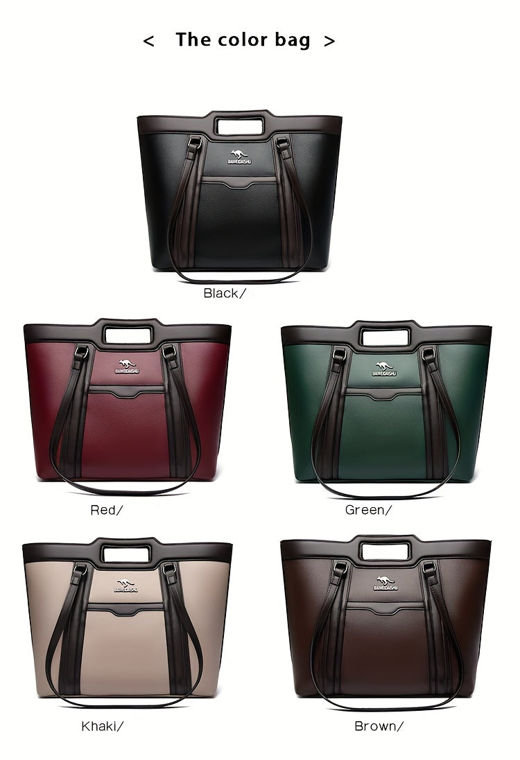 2025 New Women'S Shoulder Tote Bag, Stylish Large Capacity Underarm Bag, Casual Handbag, Soft Shoulder Bag, Women'S Commuter Bag, Made of High-Quality Synthetic, a Bag for Documents, Elegantly Simple Design, Zipper Closure, S