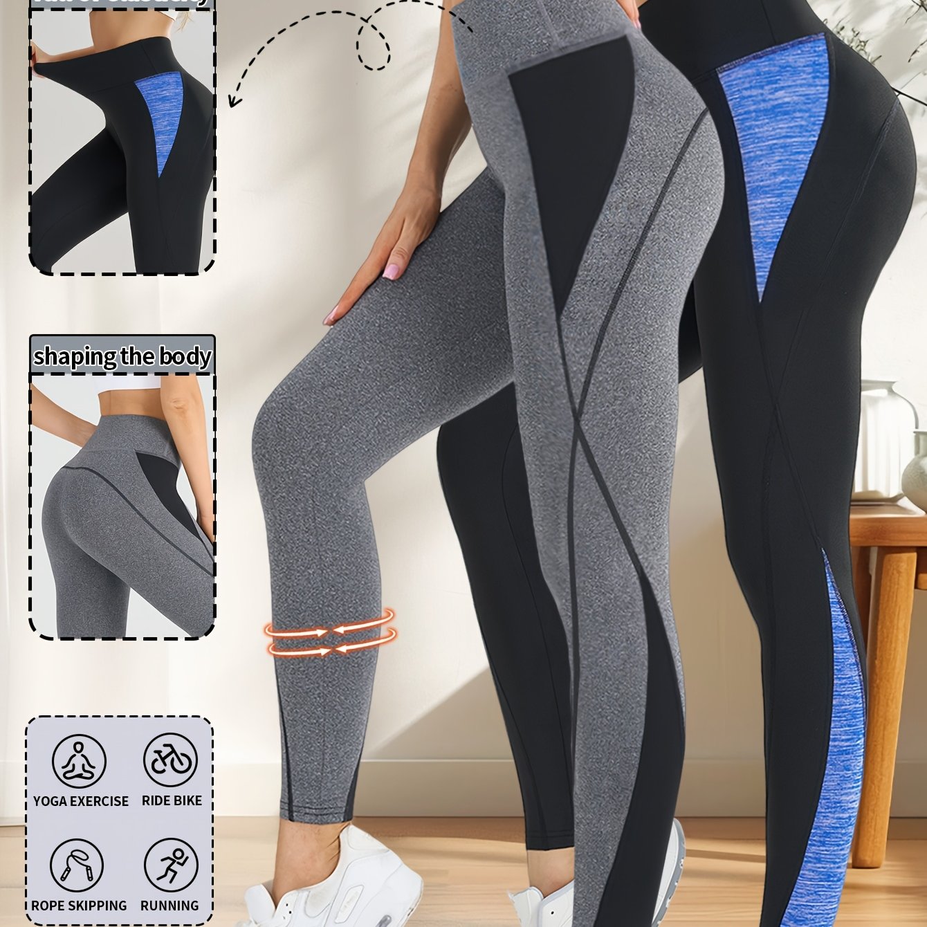 Hot: 2pcs New Women's Fashion Yoga Pants, Elastic Fitness Outdoor Leggings, Tummy Control Butt Lifting Tight Pants, Comfortable Breathable Sweat-Absorbing Shaping Long Pants