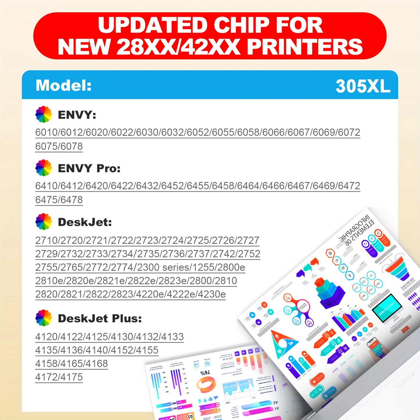 HP 305XXL Black Ink Cartridge Replacement for Deskjet 2700/2700e/2752/2752e/2742/2755/4100/4100e/4152/4155e/6000/6055/6400/6458/6458e - High-Yield, Compatible with HP 305XXL, Extended Printing, Cost-Effective Replacement Ink