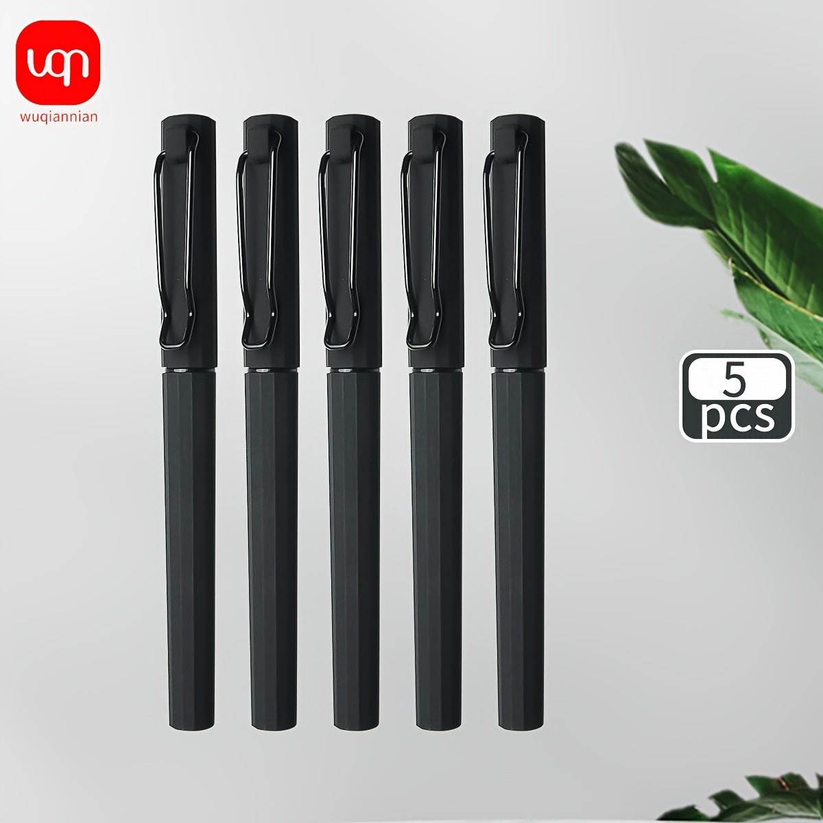 2/5pcs innovative black neutral pen with 0.7mm tip elastic clip design for smooth writing, good feel, clear handwriting, note-taking pen for daily use, everyday tasks, and drawing. Back to season