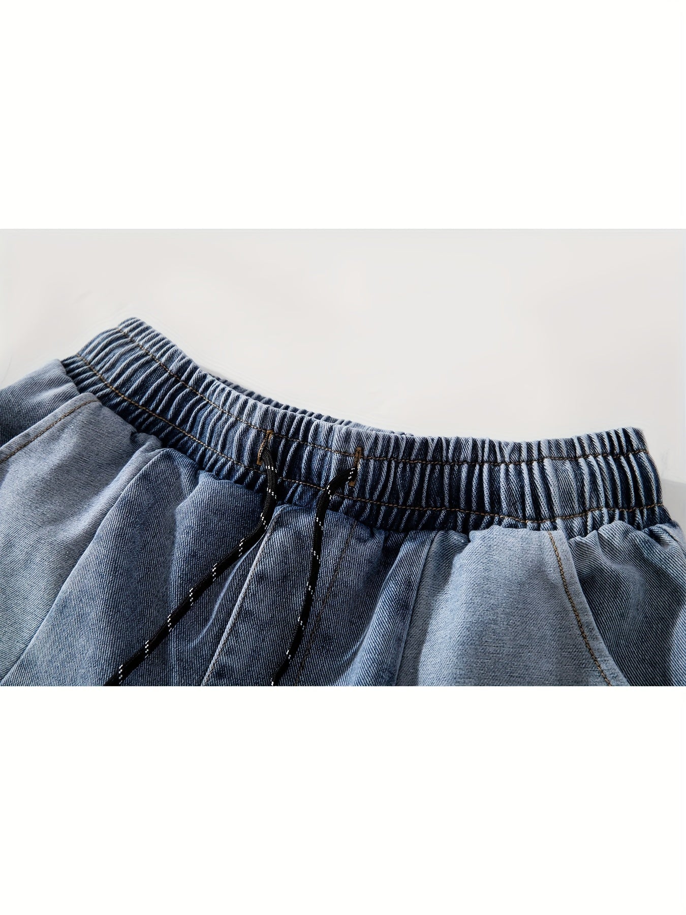 Classic Men's Denim Shorts - Casual Regular Fit Mid-Rise Drawstring Waist Lightweight Summer Shorts for Fishing, Hiking & Daily Wear, Jean Shorts