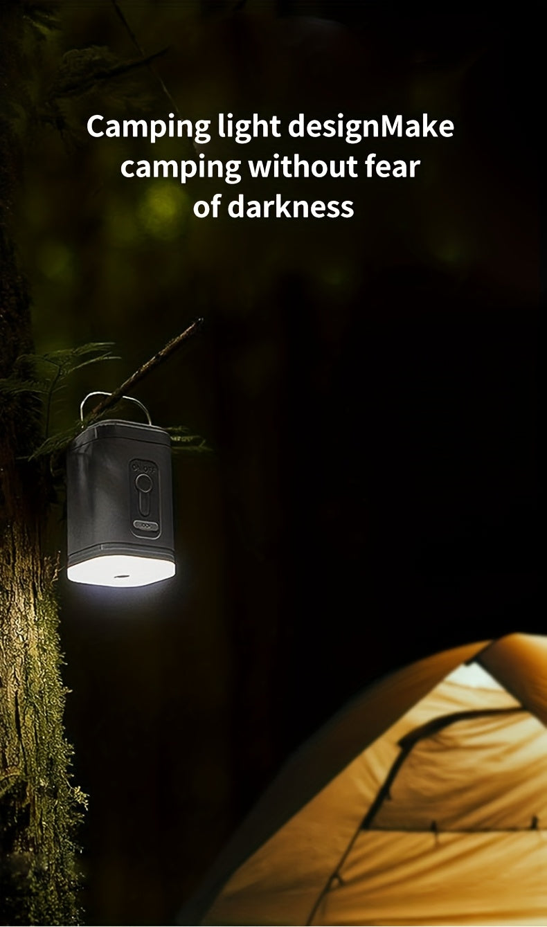 Portable 2-in-1 Cordless Electric Air Pump with Built-in LED Light - Rechargeable Lithium Battery Outdoor Camping Gear for Inflatables, Tents, and Emergency Lighting