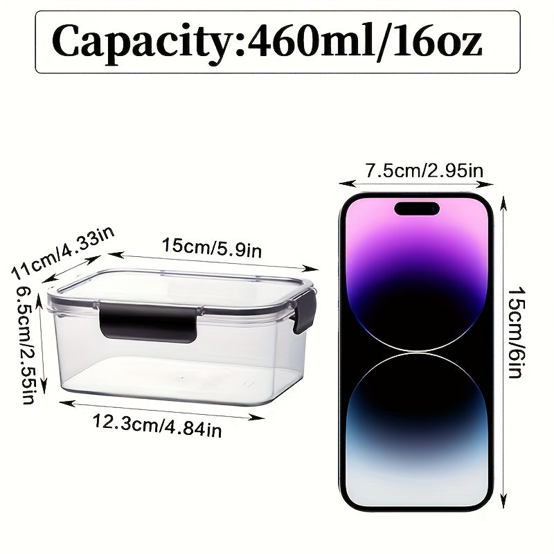 12pcs Stackable Refrigerator Storage Containers with Sealing Lids - High Transparency PET, Reusable & Durable for Fruits, Vegetables, Meats - Ideal for Kitchen, Cabinet & Fridge Organization, Refrigerator Organizers And Stora