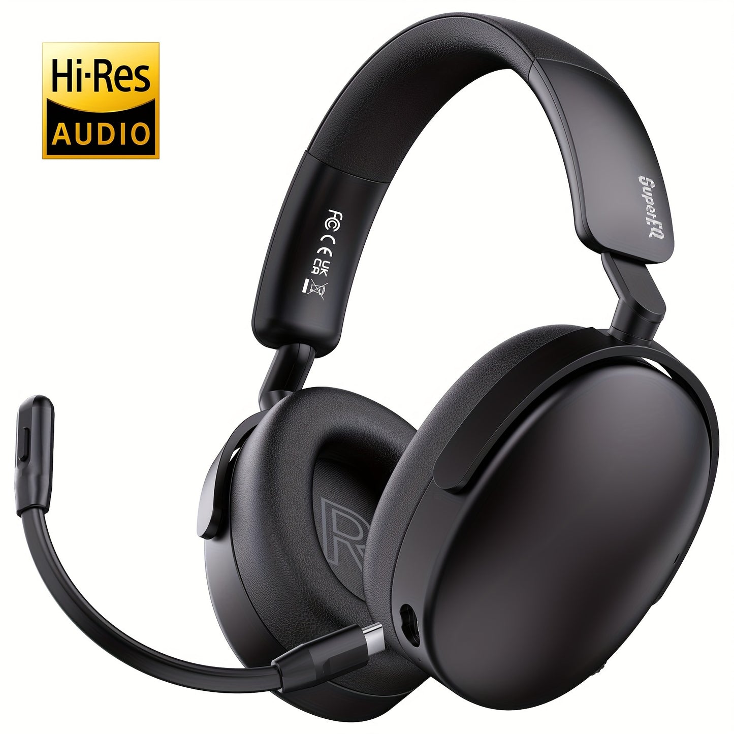 SuperEQ A200 Wireless Wireless 5.4 Headphones Hybrid Active Noise Canceling Over Ear Headset Hi-Res Audio 6-Mic AI ENC 100hrs Playtime APP Control