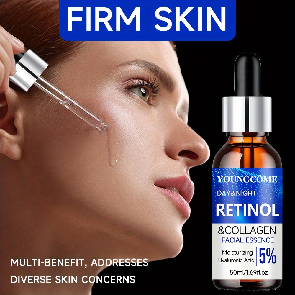 YOUNGCOME Retinol+collagen complex+hyaluronic acid Light Beige care set, powerful moisturizing face cream and firming essence, three piece neck care stick, alcohol free, suitable for all Light Beige types,make Light Beige you