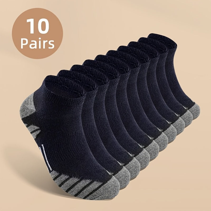 10 Or 20 Pairs of Men'S Odor-Resistant, Sweat-Absorbing Low-Cut Socks, Comfortable And Breathable, Suitable for Daily And Outdoor Wear, Perfect for All Seasons, Sweat-Resistant