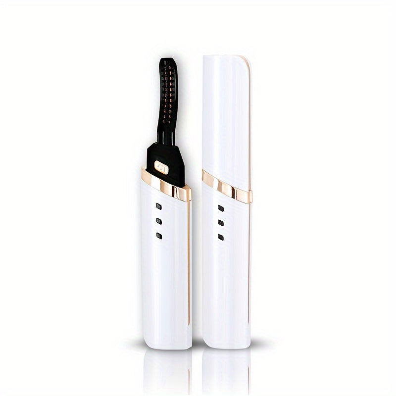 Long-Lasting Portable Electric Eyelash Curler with Heated Technology - Perfect Gift for Women