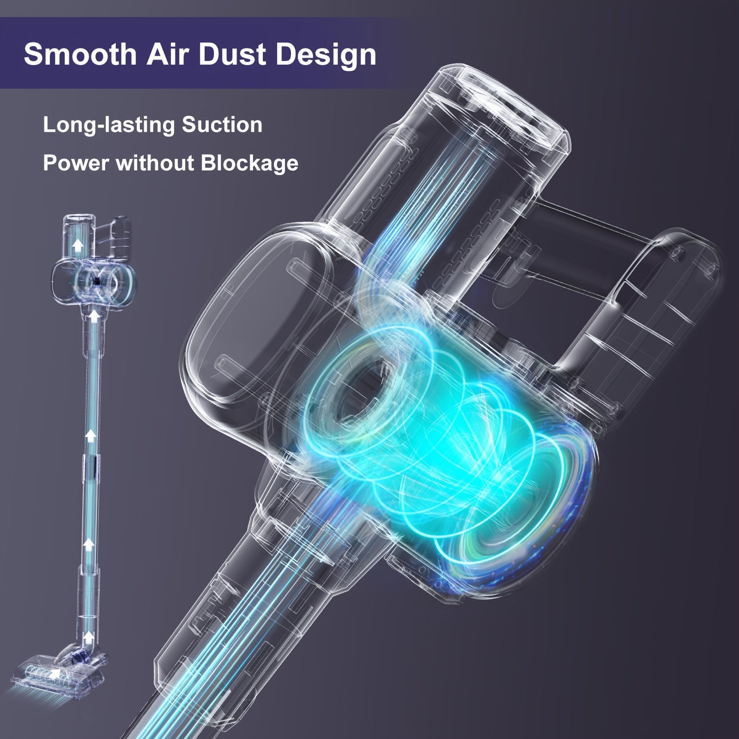 Free-Standing Vacuum Cleaner 28KPa, Lubluelu 202 Powerful Lightweight Cordless 6in 1 Stick Vacuum Cleaner for Carpet Floor Pet Hair, Christmas&Halloween Gifts, Vacuum Cleaner for Home, Cordless Vacuum Cleaner High Suction, Va