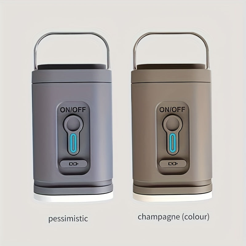 Portable 2-in-1 Cordless Electric Air Pump with Built-in LED Light - Rechargeable Lithium Battery Outdoor Camping Gear for Inflatables, Tents, and Emergency Lighting