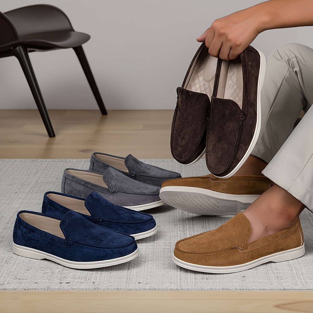Sapatos Masculinos Slip-On – Estilo Casual e Formal com Palmilha Confortável