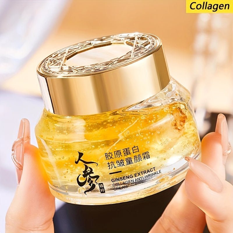 Collagen Ginseng Moisturizing Cream, Firming Cream, Rich in Collagen, Moisturizing And Hydrating Without Drying, Firming Skin, Anti-Aging Skincare,Make Skin Younger-Looking, Cream Suitable for All Skin Types