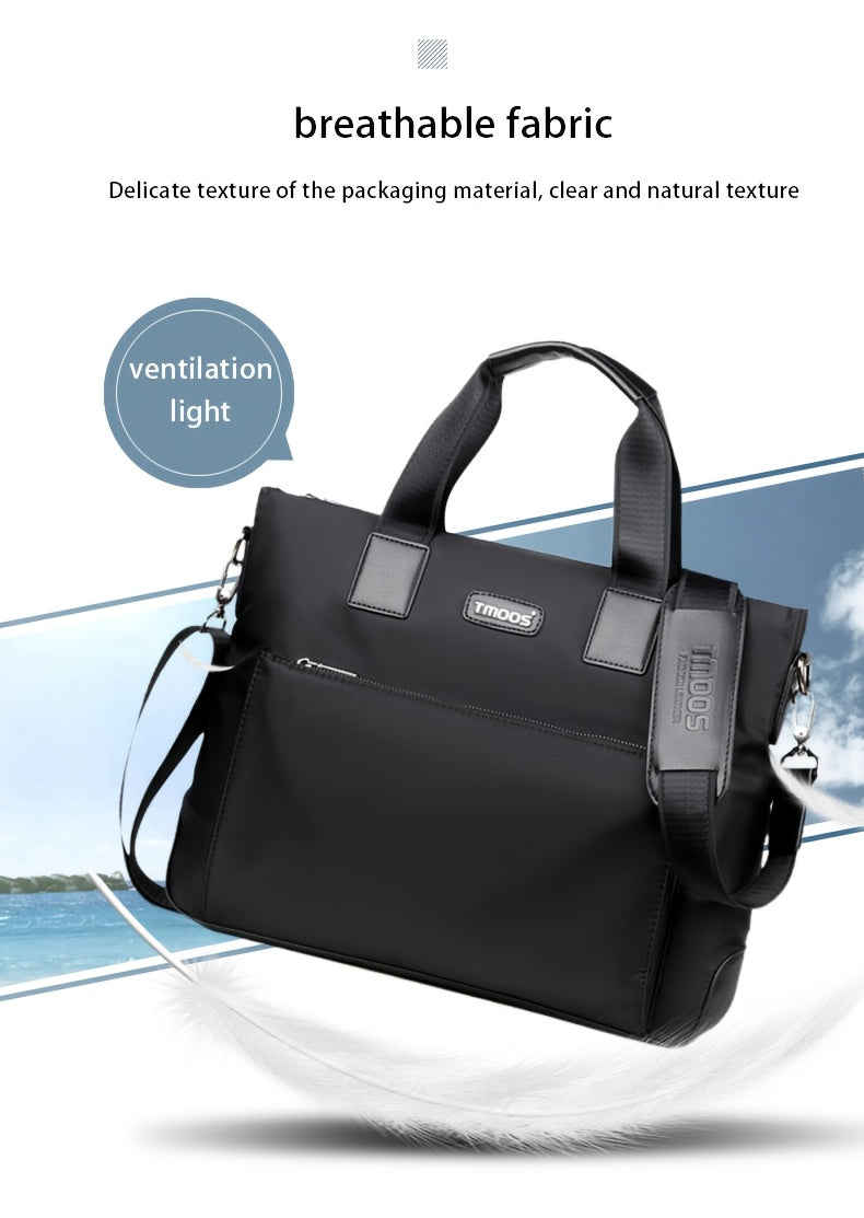 Unisex double shoulder strap design square bag Crossbady bag travel texture Oxford fabric casual crossbody bag multi compartment large capacity anti-theft shoulder bag workplace commuting briefcase