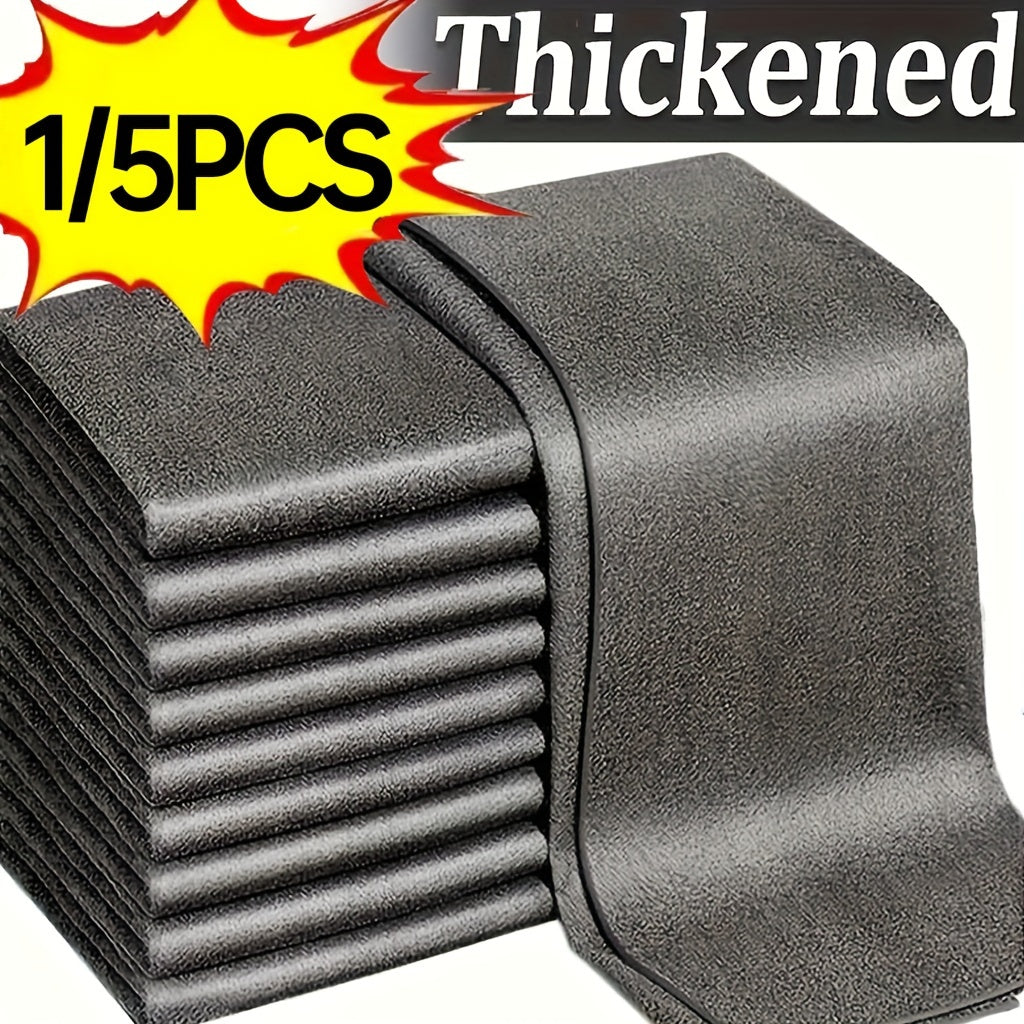 Magic Glass Cleaning Cloth - Multi-Purpose, Streak-Free Polyester Wipes for Windows, Mirrors, Cars, Kitchen & Bathroom - Thick, Nylon, 1pc/5pcs Piece